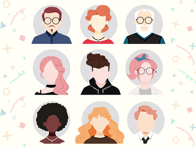 Flat Characters Avatar Pack 1 avatars banner boy business cartoon design digital flat girl homepage icon illustration man modern officer old man ui ux vector women