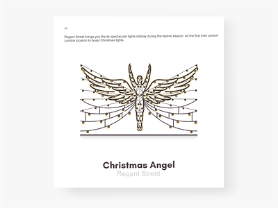 Christmas Angel angel branding christmas design festive icon icon set illustration lights london regent street season vector