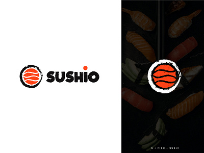 SUSHIO 🍣 adobe adobe illustrator brand and identity branding design fish flat graphic grunge illustration japan logo logo design sletter smart sushi sushi logo vector