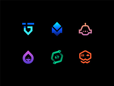 modern Logo Design branding gradient icon identity lettering logo logo design mark modern modern logo startup symbol tech technology