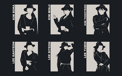 Dreamcatcher 드림캐쳐 'Black or White' black and white dreamcatcher fanart illustration