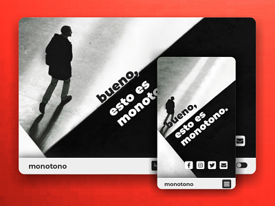 Monotono - A Monochrome Webdesign black and white front end development grayscale monochrome monotone monotype responsive web development webdesign