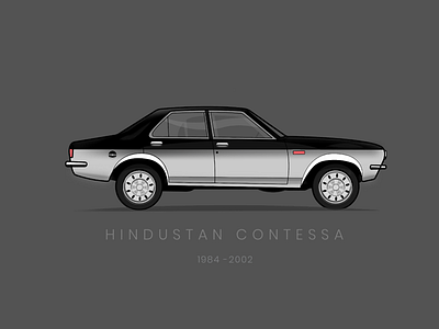 Hindustan Contessa adobe carillustration classiccar design flat graphicdesign icon illustration illustration art illustrator inspiration ipad pro illustration logo procreate vector