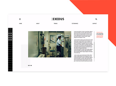 E X O D U S 2020 black branding clean concept design dribbble grey minimal modern red trend ui ux webdesign website white