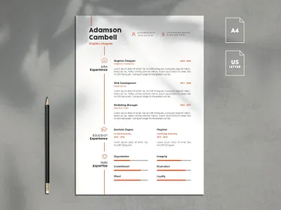 Minimalist Resume Template Vol. 9 clean resume creative resume curriculum vitae cv template download free minimalist modern modern resume professional resume resume cv resume template template templates