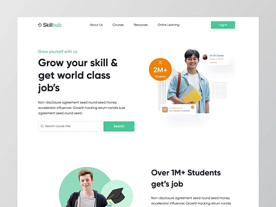 Skill Hub - Online Course Platform. Free Webflow Template! figma to webflow free template landing page uidesigner webflow webflow agency webflow cms webflow design webflow designer webflow developer webflow expert webflow partner webflow template webflow templates webflow website wordpress vs webflow