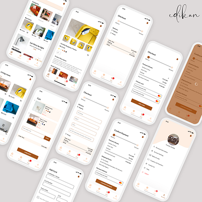 More screens from the furniture app design app design icon illustrator typography ui ux