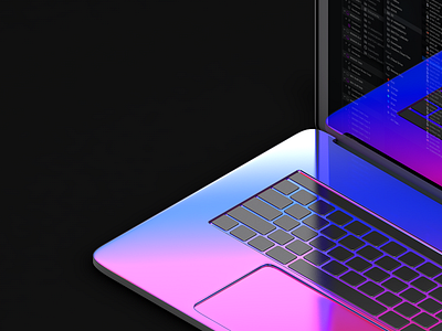 Iridescence I 3d 4d apple c4d cinema cinema4d computer design device gradient iridescence iridescent isometric laptop maxon model packshot product texture texturing