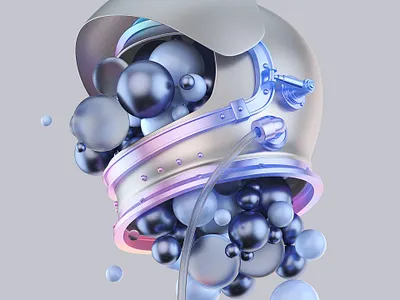 😎 3d abstract cinema 4d design geometric illustration ui