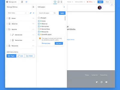 Adding pages blue product design ui ui design ux