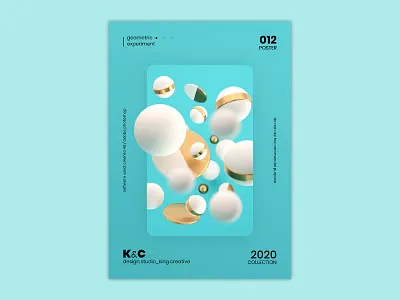 Geometric Poster_012 | KC™ 3d 3d art abstract cinema4d geometric geometric art illustration photoshop poster