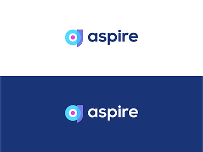 Aspire - Logo Design a letter abstract app logo branding center central centre clean dot finance technology consultation guide icon identity logo mark minimal minimalistic target dart point targeting winners