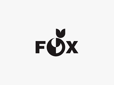 Foxtale animal clean fox icon logo minimal modern negativespace simple tail