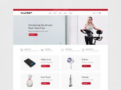 ViaTech - Ecommerce Website Design design ecommerce design electronics store figma graphic design landing page design online store shopify shopify theme ui ux web design website concept website interface website redesign