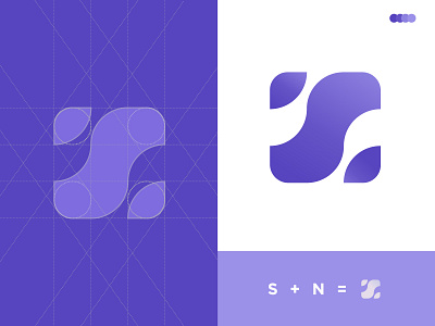 SN Modern letter logo mark abstract app logo design brand identity logo logo branding logo design logo designer logo designs logo trends 2020 modern logo modern logo design n letter logo n logo n modern logo s letter s letter logo s logo s modern logo s monogram sn logo