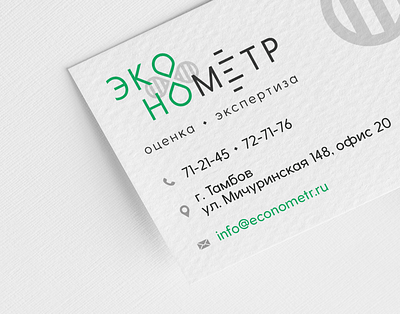 ECONOMETR / Logo, Visit Card identity logo logotype visit card