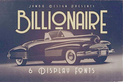 Billionaire - Display Font digitalart font retrofont typography vintagefont