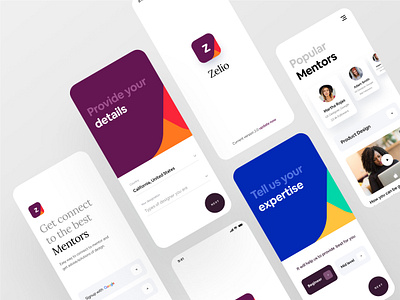 Zelio | Mentorship App app app design app designer color design dribbble dribbble best shot gradient mentor mentoring mentors mentorship ofspace ofspace agency ux zelio