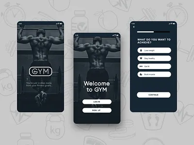 Workout app app design design mobile app mobile ui ui uiux