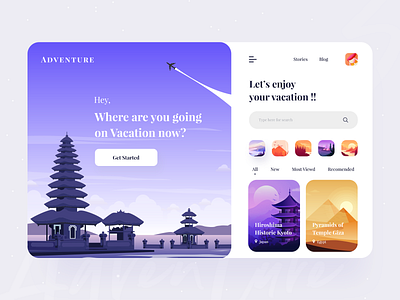 Travel Service - Web App Design ✈ 2020 trend adventure app booking colorful dribbble best shot illustraion lifestyle tourism training travel travel app travel service travelling trip trip planner vacation web web app web app design