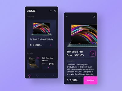 Asus App UI app app design apple application design mobile mobile ui popular tech trend trending ui ui design uiux ux uxdesign