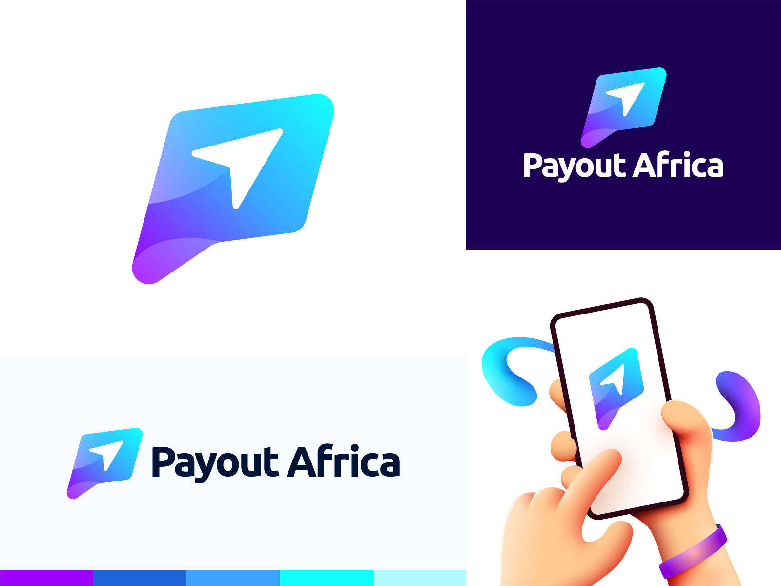 Payout Africa Logo Design - Letter P with Send Money brand identity branding branding agency branding and identity design finance logo gradient logo graphic design logo logo and branding logo design logo trends 2022 modern logo money money transfer logo monogram logo online money transfer p letter logo send wallet logo