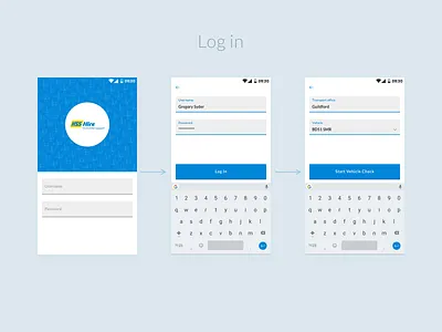 Field Service app - HSS hire version app app design localz mobile ui ux