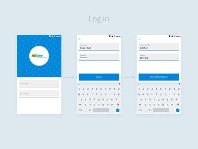 Field Service app - HSS hire version app app design localz mobile ui ux
