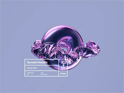 [Surreal+Houdini] Future Proof. animation design helvetica illustration motion motion graphics poster redshift surreal