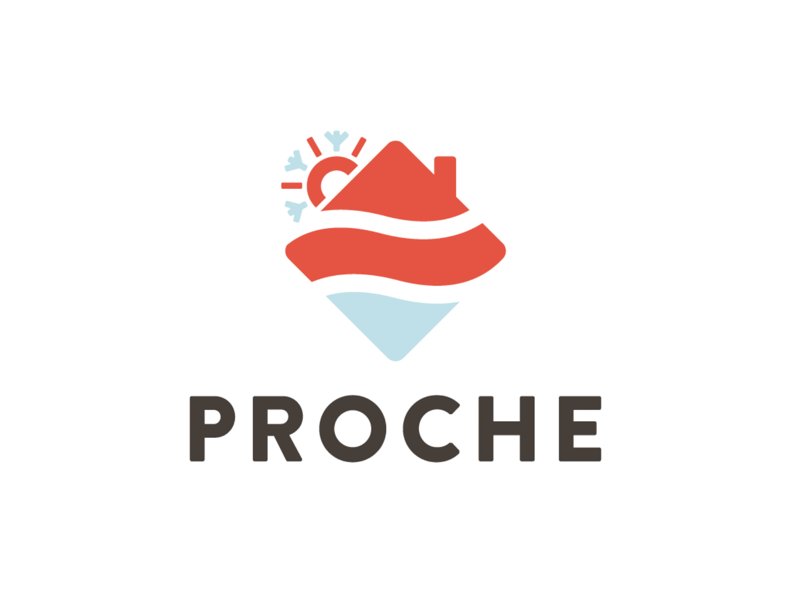 Proche Heat Insulate animated logo animation branding cold design flat heat hot insulate logo minimal simple