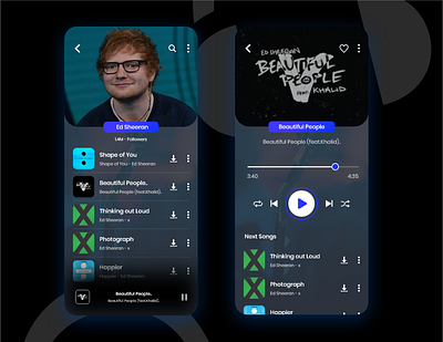 Music app Ui adobe xd android app colors creative design illustration ios apps jazz music player thougtful uiuxdesign