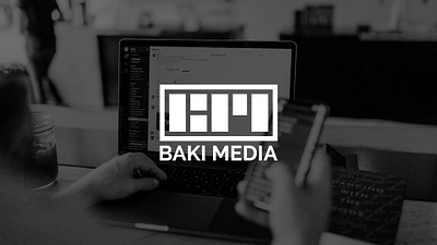 Baki Media | Logo Design agency branding design illustrator logo marketing marketing agency minimal