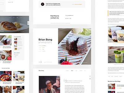 Brian Bong Photography Website food minimal photographer photography portfolio singapore ui design ux website