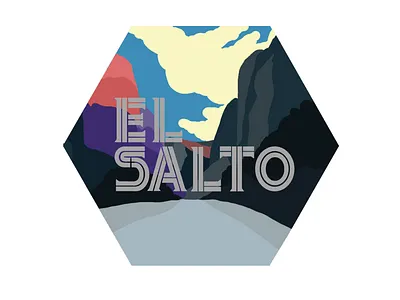 El Salto, Mexico climbing graphic design illustration sticker illustration typography