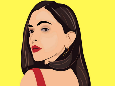 Deepika Padukone adobe illustrator digital minimal