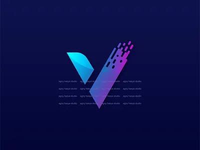 Letter V Logo - Technology Logo 3d blue brand branding design forsale illustration letter letter logo letter v letter v logo logo logo 3d logo design logoforsale minimalist logo technology logo ui v logo vector