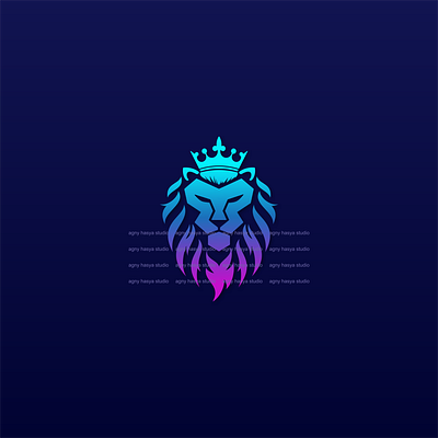 Lion head Logo blue brand branding design forsale head illustration lion lion head lion head logo lion king lion logo lion mascot logo logo design logoforsale minimalist logo purple logo ui