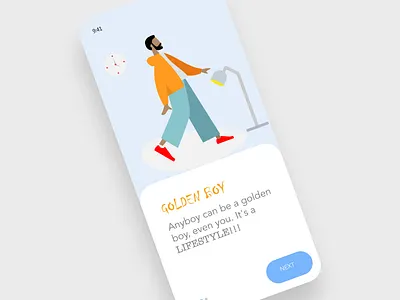 Golden Boy animation app art branding design illustration illustrator ux