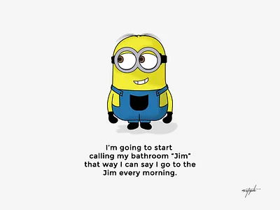 Minion character design illustration illustrator minion sarcasm