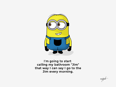 Minion character design illustration illustrator minion sarcasm