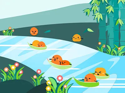 Illustration for a potato story drawing illustration potato；flat