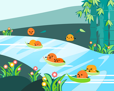 Illustration for a potato story drawing illustration potato；flat