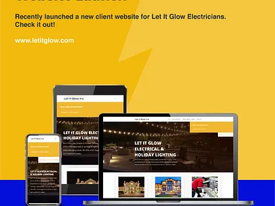 New website launch for Let It Glow Electrical adobe illustrator electricians landing page ui design ui designs ux design