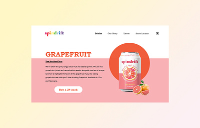Spindrift Redesign design drinks redesign ui design webdesign