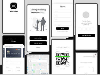 Mobile Application - Wireframes mobile app online shop shopping app uidesign uiux visual art visual design wireframe design wireframe kit wireframes