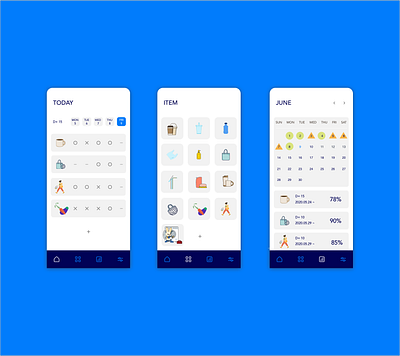 habit app ui app calendar disposable habit plastic ui zerowaste