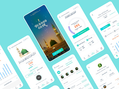 Durood Recitation Tasbeeh Mobile App branding classy faith indian islamic islamic design love islam meater minimal design mobile design mobile ui peace salah trendy uiux ziqr