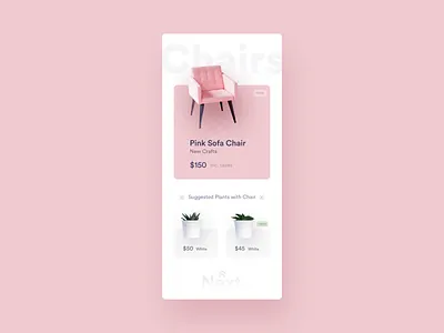 Chairs | Mobile buy online ecommerce figma furniture store interface interior mobile design pink sofa chair user experience design user interface design