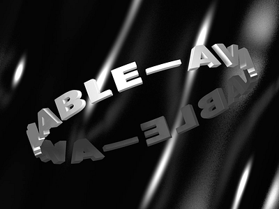 Available 3d 3d art 4d after effect black black white cinema4d cloth fabric gradient modelling motion noise simulation texture type typeface white