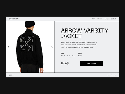 Off-White™ Product Page brand branding button design ecommerce font future grey logo machine minimal minimalism page price product typography ui ux design uidesign ux design webdesign